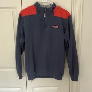 Men’s Vineyard Vines 3/4 Zip Blue and Pink Sweater Size X/S